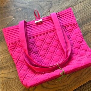 Vera Bradley Pink Quilted Tote Bag